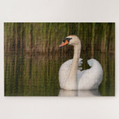 White swan (witte zwaan) legpuzzel (Horizontaal)