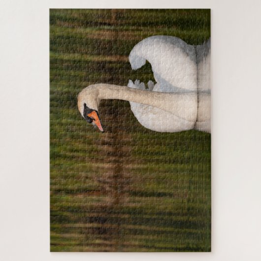 White swan (witte zwaan) legpuzzel (Verticaal)