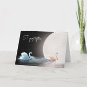 White Swans and Moon 57th Jubileum Kaart (Voorkant)