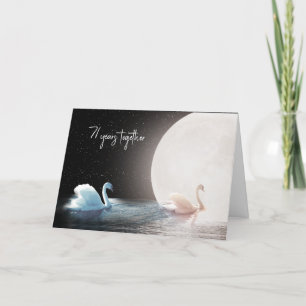 White Swans and Moon 71st Jubileum Kaart