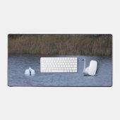 White Swans Desk Mat (Keyboard & Muis)