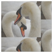 White Swans Fabric Stof (Close Up)