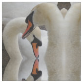 White Swans Fabric Stof (Close Up)