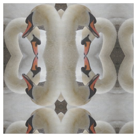 White Swans Fabric Stof (Swatch)