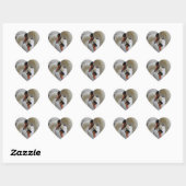 White Swans Heart Sticker (Vel)
