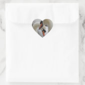 White Swans Heart Sticker (Tas)