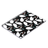 White Swans Lake Naadloze Wallpaper Notitieboek (Linkerzijde)