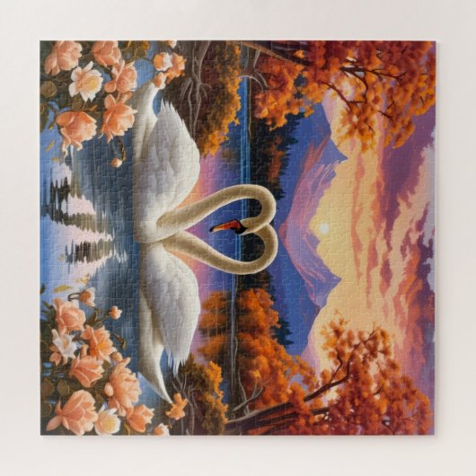 White swans legpuzzel (Horizontaal)