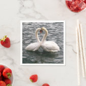 White Swans Napkins Servet (Insitu)