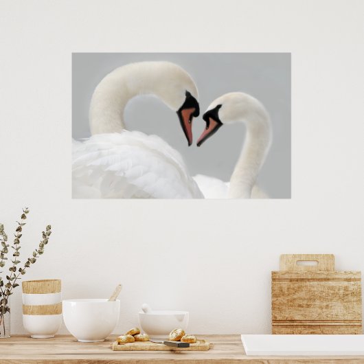 White Swans Poster Print (Keuken)
