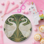 White Swans Rush Walter Crane Illustration Papieren Bordje (Feest)