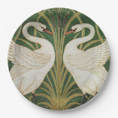 White Swans Rush Walter Crane Illustration Papieren Bordje (Voorkant)