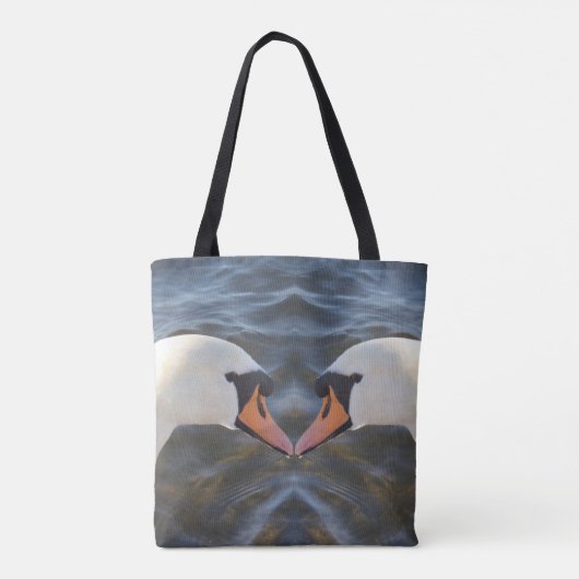 White Swans Shoulder Bag Tote Bag (Achterkant)