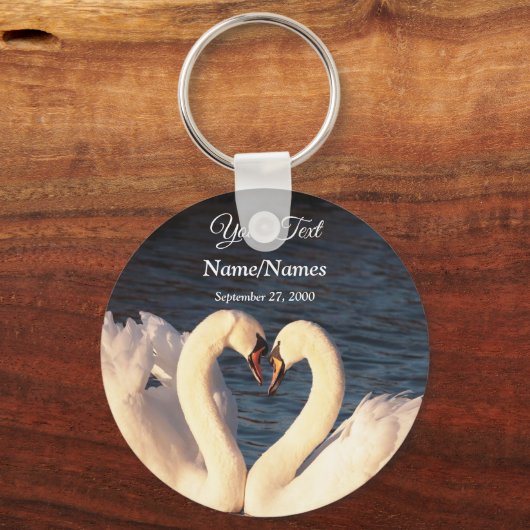 White Swans Sleutelhanger (Voorkant)
