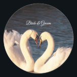 White Swans Sticker<br><div class="desc">Elegant White Swans Wedding Sticker</div>