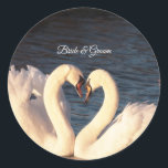 White Swans Sticker<br><div class="desc">Elegant White Swans Wedding Sticker</div>