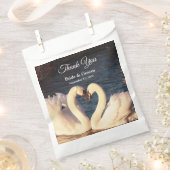 White Swans Wedding Favor Bag Bedankzakje (Geknipt)