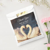 White Swans Wedding Favor Bag Bedankzakje (Gezegeld)
