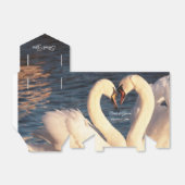 White Swans Wedding Favor Box Bedankdoosjes (Uitgevouwen)