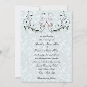 White Swans Wedding Invitation Kaart (Voorkant)