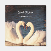 White Swans Wedding Magnet (Voorkant)