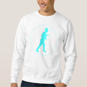 White Sweat Shirt met Blue Dino Mode Logo