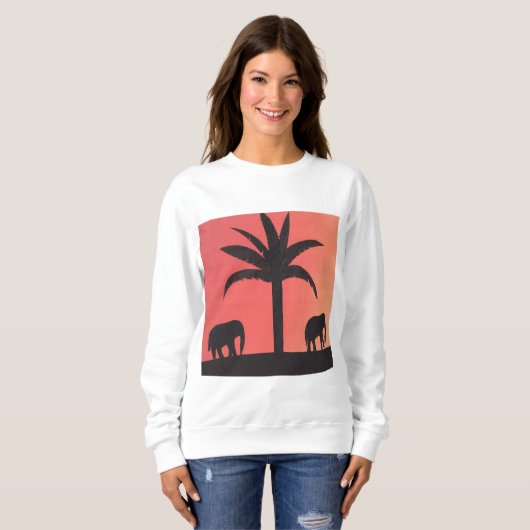 White Sweatshirt voor vrouwen (Voorkant volledig)