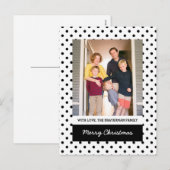 White Sweet Polka Dot Holiday Foto Briefkaart (Voorkant / Achterkant)