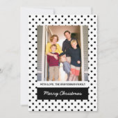 White Sweet Polka Dot Holiday Foto Flat Kaart (Voorkant)