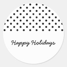 White Sweet Polka Dot Holiday Stickers