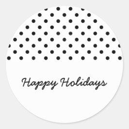 White Sweet Polka Dot Holiday Stickers