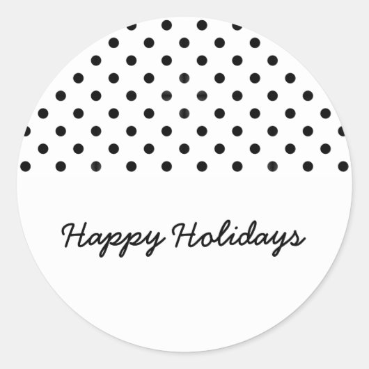 White Sweet Polka Dot Holiday Stickers (Voorkant)