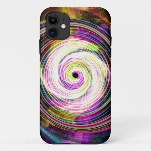 White Swirl Cosmis Rays Phone Case (Achterkant)