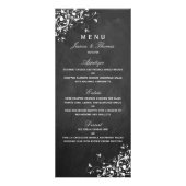 White Swirls on Chalkboard Wedding Menu (Voorkant)