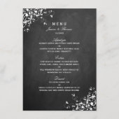 White Swirls on Chalkboard Wedding Menu (Voorkant)