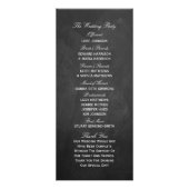 White Swirls on Chalkboard Wedding Programme Reclamekaart (Achterkant)