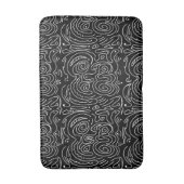 White swirly lines on black badmat (Voorkant Verticaal)