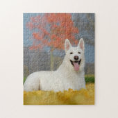 White Swiss Shepherd Dog Photo - Cute Furry Friend Legpuzzel (Verticaal)