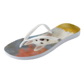 White Swiss Shepherd Dog Photo/Cute Furry Friend Teenslippers (Schuin)