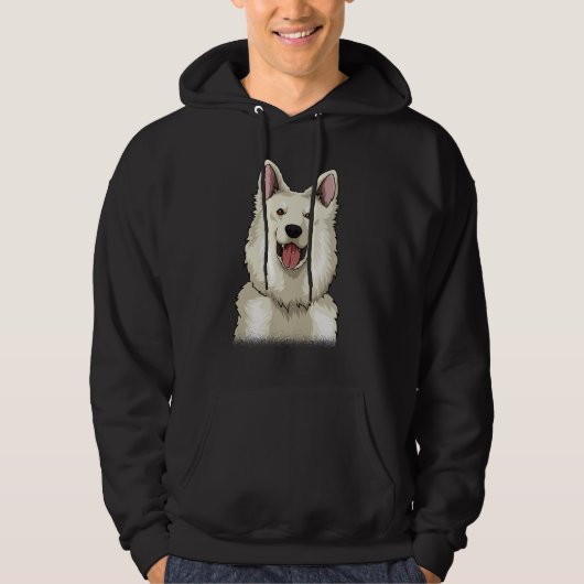 White Swiss Shepherd Gift Hoodie (Voorkant)