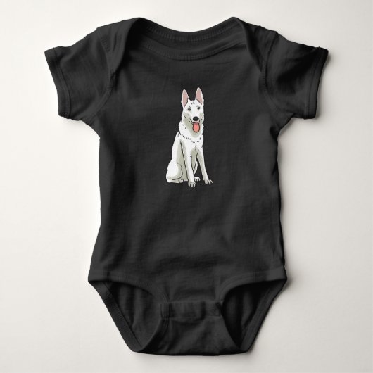 White Swiss Shepherd Romper (Voorkant)