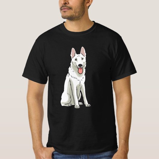 White Swiss Shepherd T-shirt (Voorkant)