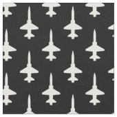 White T-38 Talon Pattern on Black Stof (Close Up)