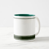 White T-Rex Riding Monster Truck Dinosaur Name Tweekleurige Koffiemok (Voorkant rechts)