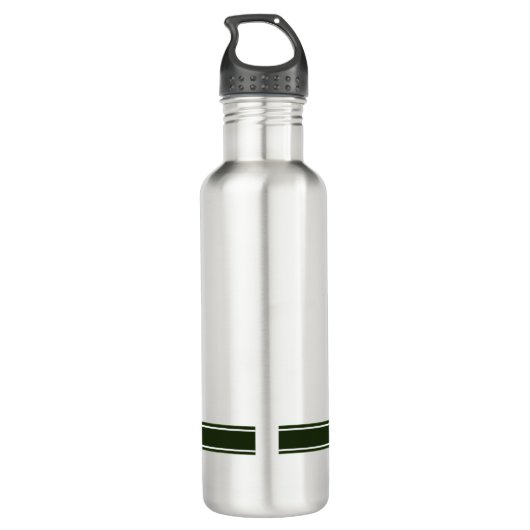 White T-Rex Riding Monster Truck Dinosaur Name Waterfles (Achterkant)