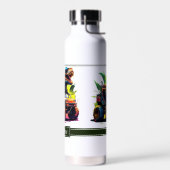 White T-Rex Riding Monster Truck Dinosaur Name Waterfles (Links)