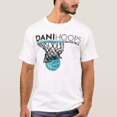 White T-Shirt - Dani Hoops Basketball (Voorkant)