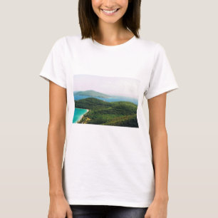 White T-Shirt voor vrouwen met een St. Thomas Scen