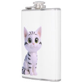 White Tabby Kitten Heupfles (Links)