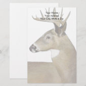 White Tail Buck Briefpapier (Voorkant / Achterkant)